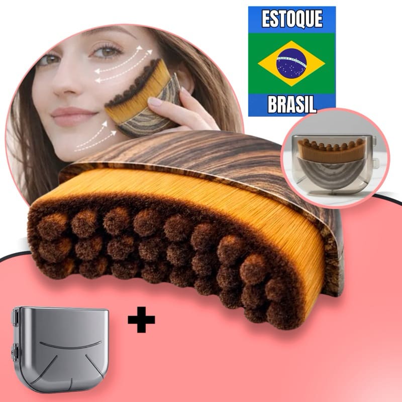 Escova De Massagem De Drenagem Linfática Ergonômica Macia Para Contorno Facial E Mandíbula escova lifting facial